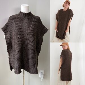 Aerie Brown Oversized Sweater Vest